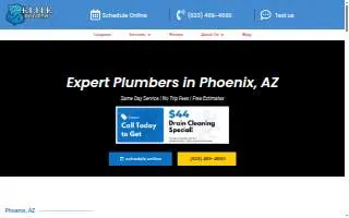 Elite Rooter Plumbers of Phoenix website
