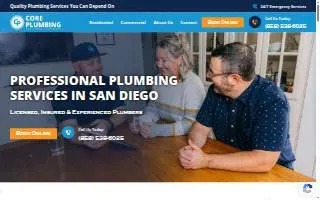 Core Plumbing of San Diego website