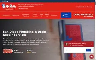 Mr. Rooter Plumbing of San Diego County website