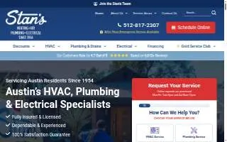 Stan's Heating, Air, Plumbing & Electrical website