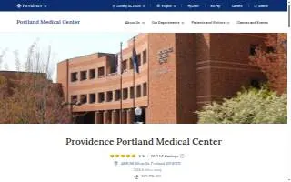 Providence Portland Medical Center: Department of Hospitalist website
