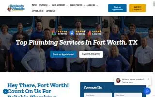 Benjamin Franklin Plumbing, Water Heaters, & Drain Cleaning of Fort Worth website