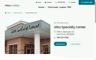 Altru Specialty Center website