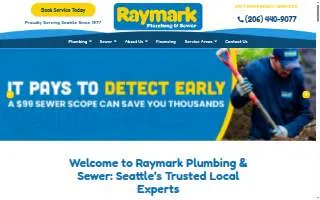 Raymark Plumbing & Sewer website
