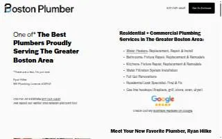 The Boston Plumber website