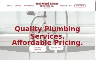 Jack Ward & Sons Plumbing Company website