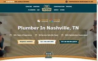 Parthenon Plumbing, Heating, & AC Repair website