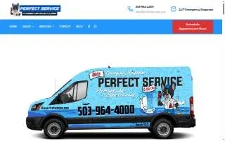 Perfect Service Plumbing and Drain Cleaning website
