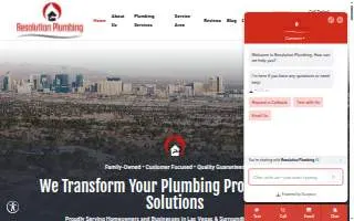 Resolution Plumbing of Las Vegas website