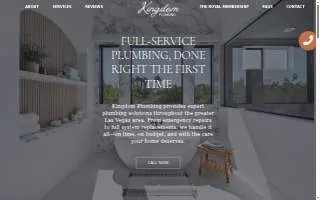 Kingdom Plumbing of Las Vegas website
