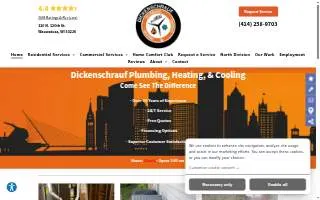 Dickenschrauf Plumbing, Heating, & Cooling website