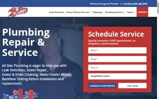 All Star Plumbing Fresno website