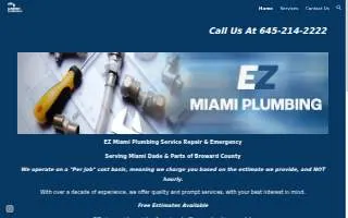 EZ Miami Plumbing Service Repair & Emergency website