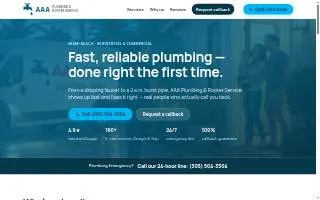 Aaaplumbingservices Com of Miami website