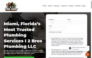 2 Bros Plumbing website