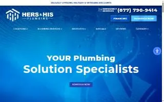 Hers & His Plumbing Services website