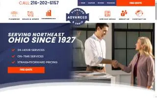 AAA Advanced Plumbing & Drain of Cleveland website