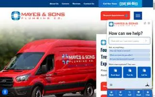 Mayes & Sons Plumbing Co. of Cleveland website