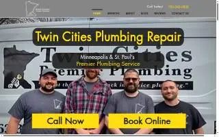 Twin Cities Premier Plumbing website