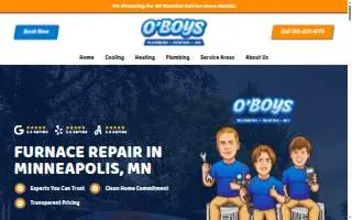 O'Boys Plumbing, Furnace & AC Repair of Minneapolis website
