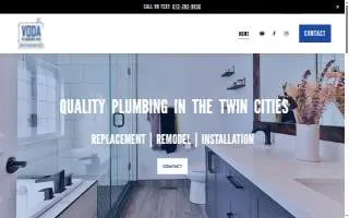Voda Plumbing Inc. of Minneapolis website