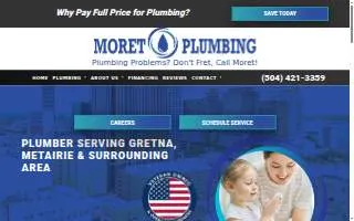 Moret Plumbing LLC of New Orleans website