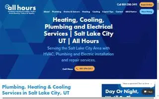 All Hours Plumbing, Heating & Cooling website