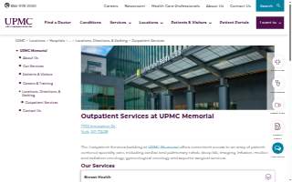 Outpatient Services at UPMC Memorial