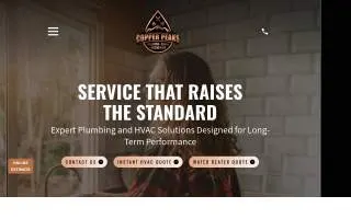 Copper Peaks Plumbing | Salt Lake City Plumbers website