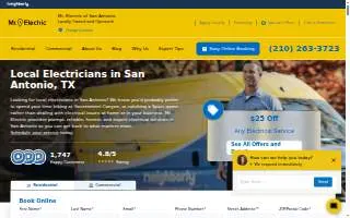 Mr. Electric of San Antonio website