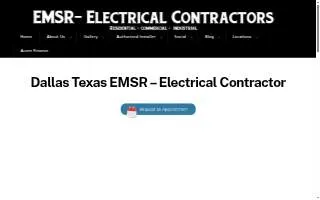 EMSR Electrical Contractors website