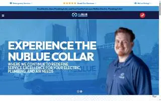 NuBlue Electric, Plumbing and Air of Charlotte website
