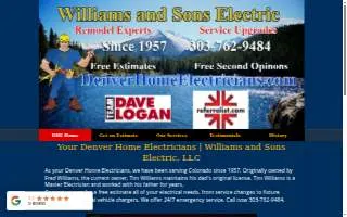 Williams and Sons Electric, LLC. website
