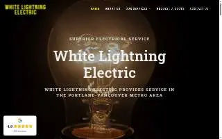 White Lightning Electric of Portland website
