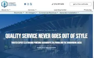 Legacy Electric of Sacramento website