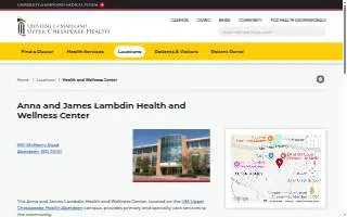 Anna and James Lambdin Health and Wellness Center website