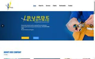 Surge Electric of Sacramento website