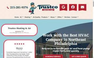 Trustco Heating & Air website