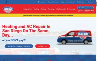 Same Day Heating, Cooling, Plumbing