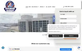 San Diego Air Comfort Heating & Air Conditioning website