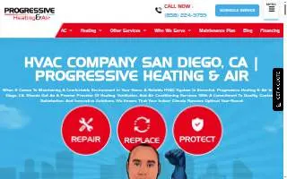 Progressive Heating & Air website