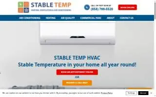 Stable Temp HVAC website