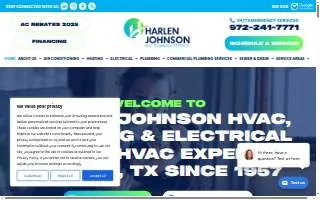 Harlen Johnson HVAC, Plumbing & Electrical website