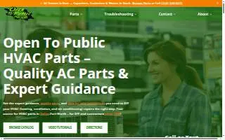 Open To Public HVAC Parts website