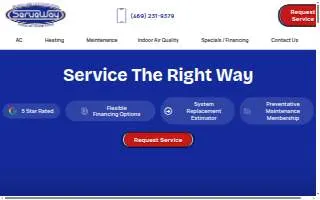 Serveway Heating and Air Conditioning of Dallas website