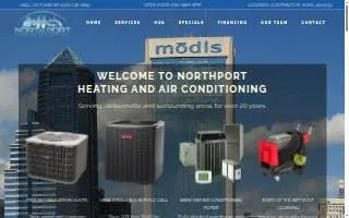 NorthPort Heating and Air Conditioning website