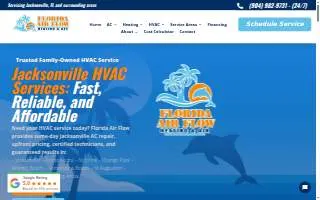 Florida Air Flow Heating & Air website