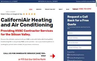 CaliforniAir Heating and Air Conditioning website