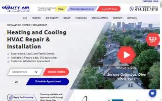 Quality Air Heating and Air Conditioning website