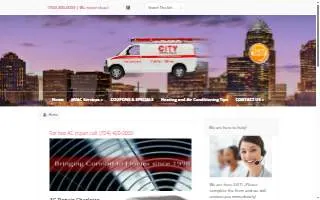 City Heating and Air website